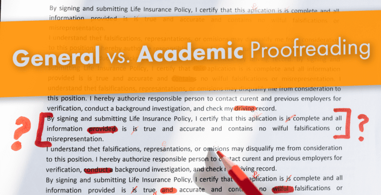 General vs. Academic Proofreading